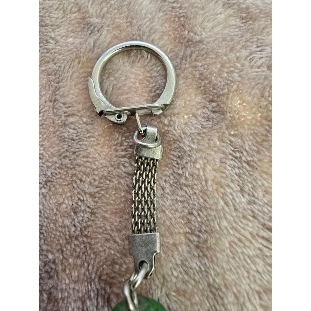 Vintage Lederhosen Boy Keychain German Bavarian Souvenir Rubber Figure Green Hat